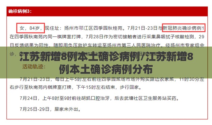 江苏新增8例本土确诊病例/江苏新增8例本土确诊病例分布 江苏新增8例本土确诊病例/江苏新增8例本土确诊病例分布
