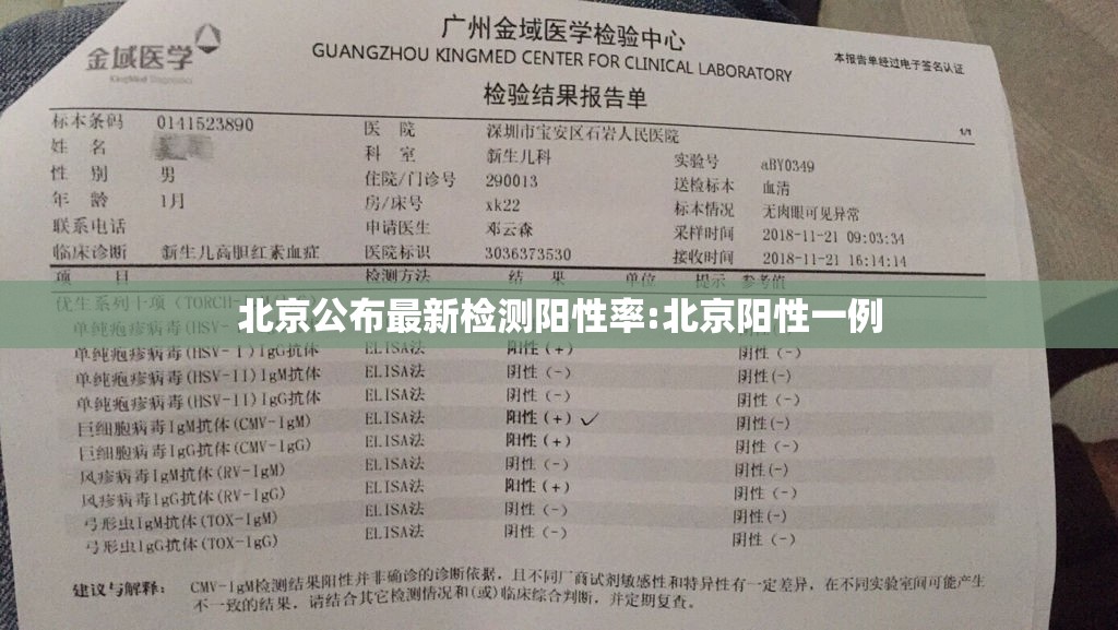 北京公布最新检测阳性率:北京阳性一例 北京公布最新检测阳性率:北京阳性一例