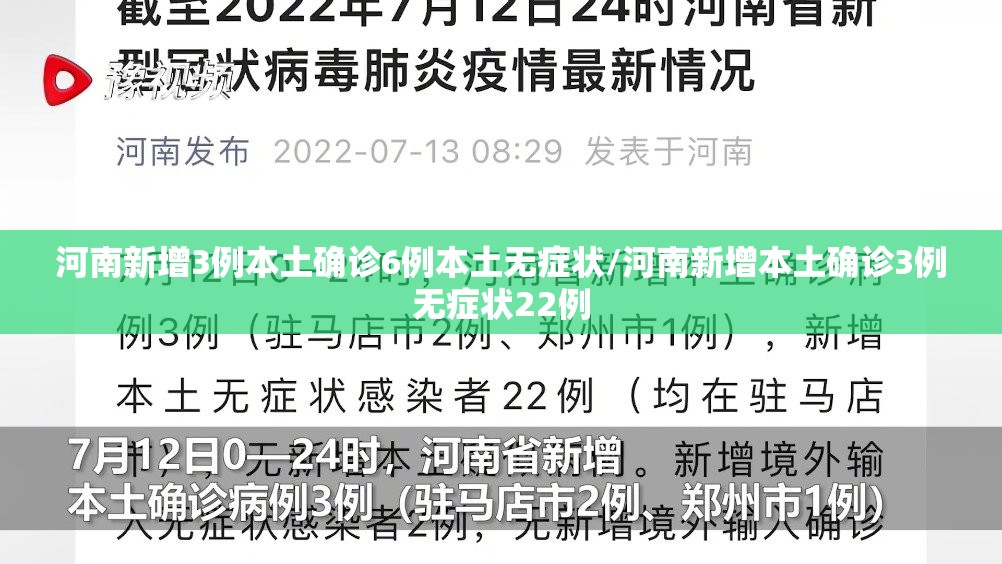 河南新增3例本土确诊6例本土无症状/河南新增本土确诊3例无症状22例