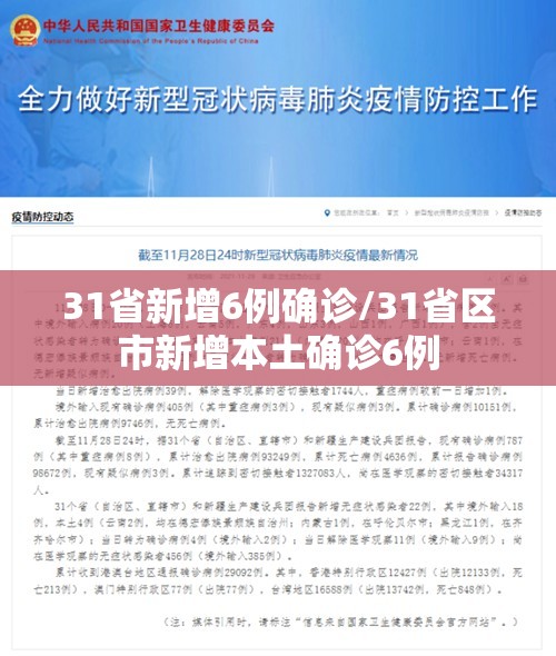31省新增6例确诊/31省区市新增本土确诊6例