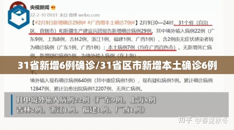 31省新增6例确诊/31省区市新增本土确诊6例