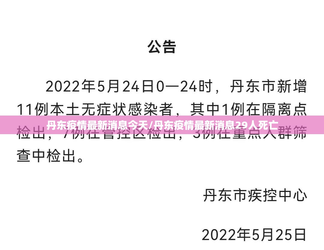 丹东疫情最新消息今天/丹东疫情最新消息29人死亡