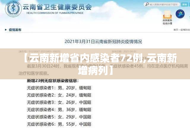【云南新增省内感染者72例,云南新增病列】