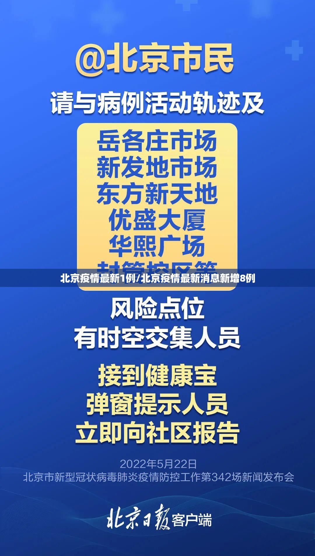 北京疫情最新1例/北京疫情最新消息新增8例