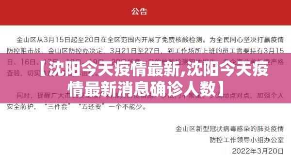 【沈阳今天疫情最新,沈阳今天疫情最新消息确诊人数】