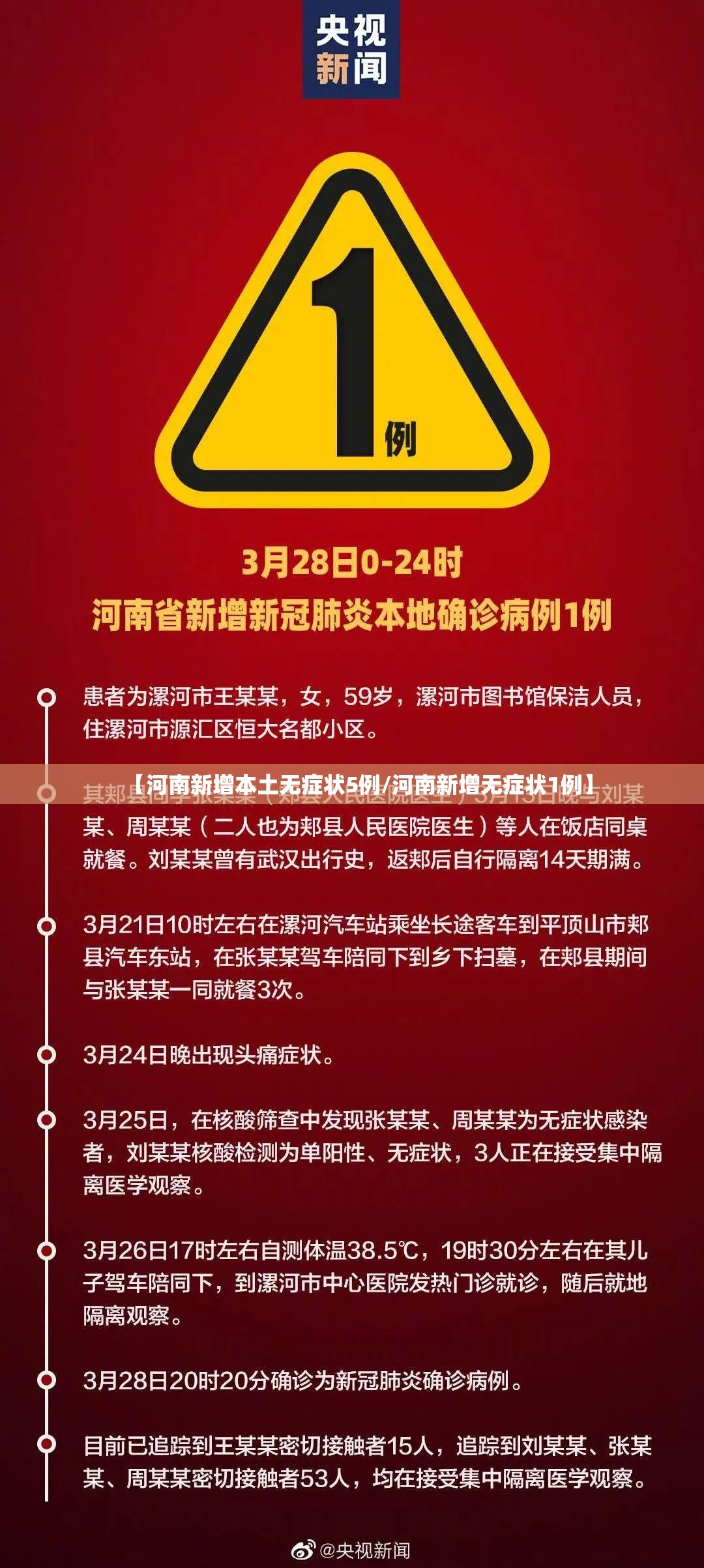 【河南新增本土无症状5例/河南新增无症状1例】