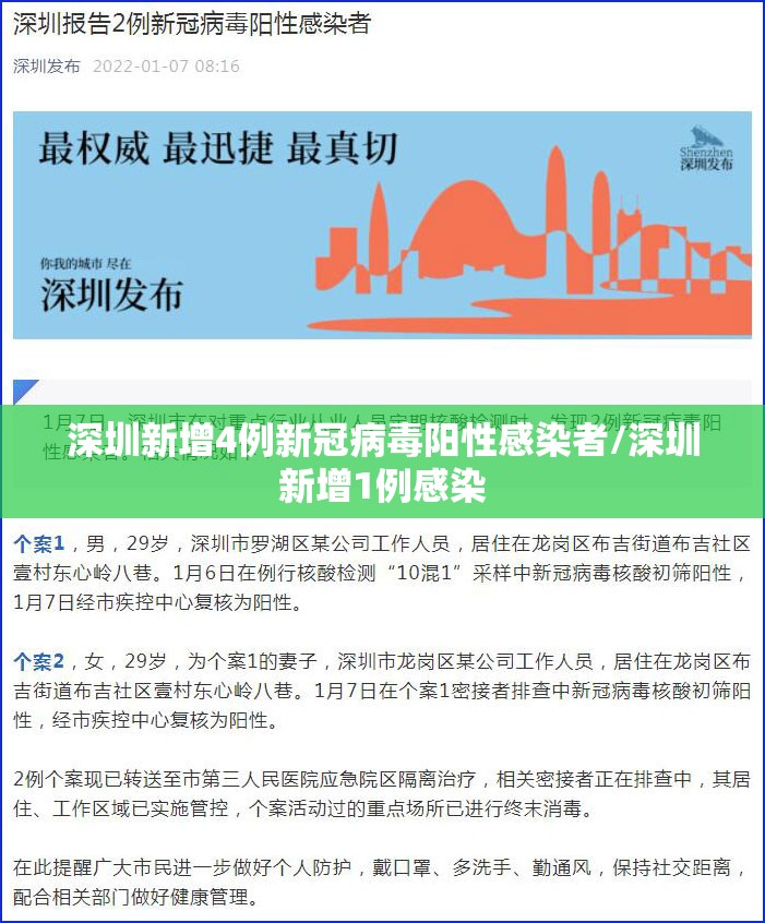 深圳新增4例新冠病毒阳性感染者/深圳新增1例感染