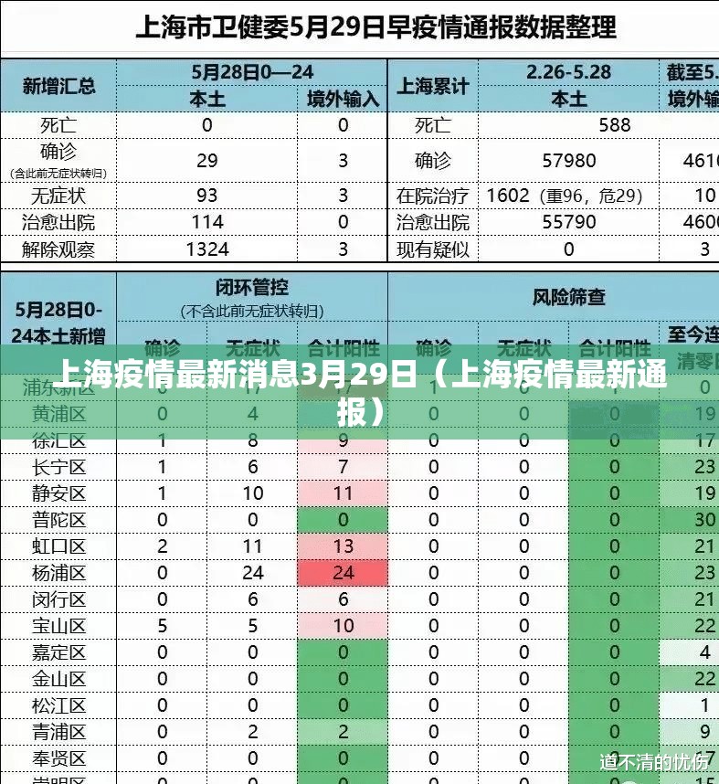 上海疫情最新消息3月29日（上海疫情最新通报）