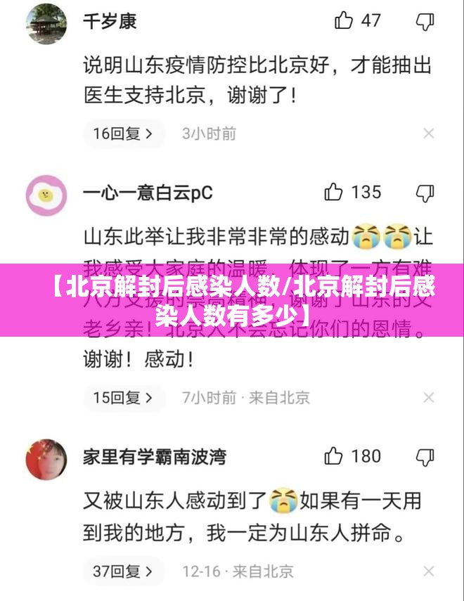 【北京解封后感染人数/北京解封后感染人数有多少】