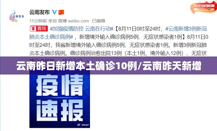 云南昨日新增本土确诊10例/云南昨天新增