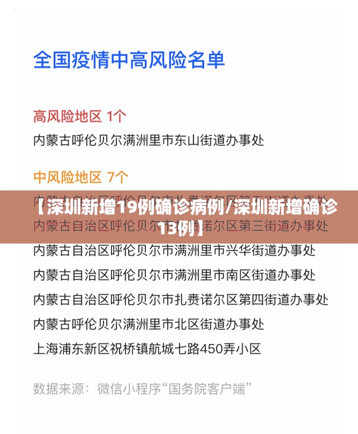 【深圳新增19例确诊病例/深圳新增确诊13例】
