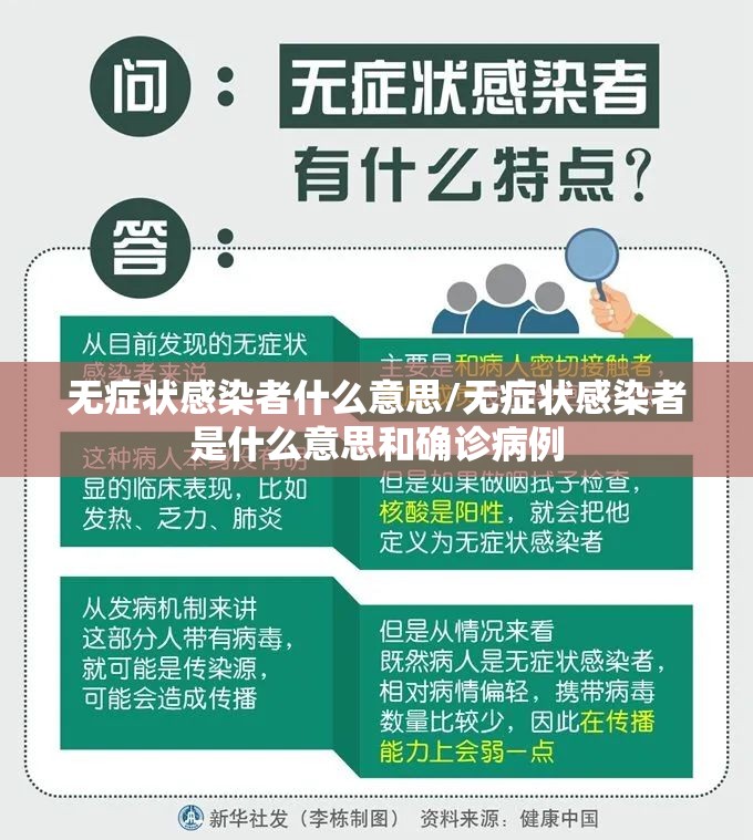 无症状感染者什么意思/无症状感染者是什么意思和确诊病例
