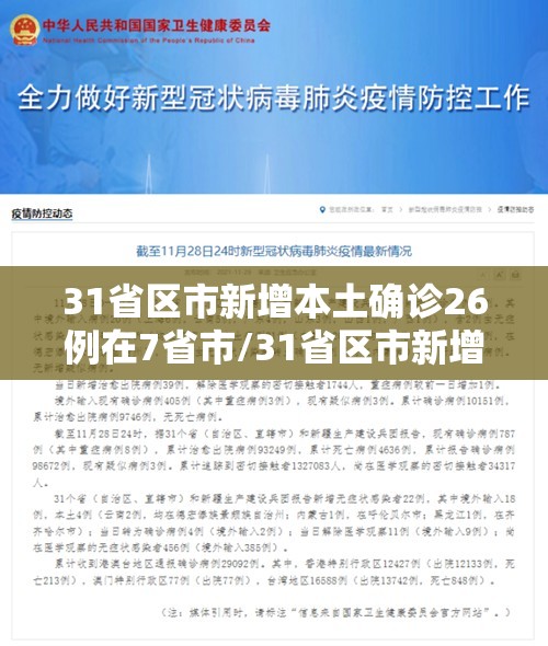 31省区市新增本土确诊26例在7省市/31省区市新增确诊57例 其中本土38例 31省区市新增本土确诊26例在7省市/31省区市新增确诊57例 其中本土38例