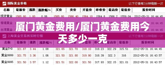 厦门黄金费用/厦门黄金费用今天多少一克