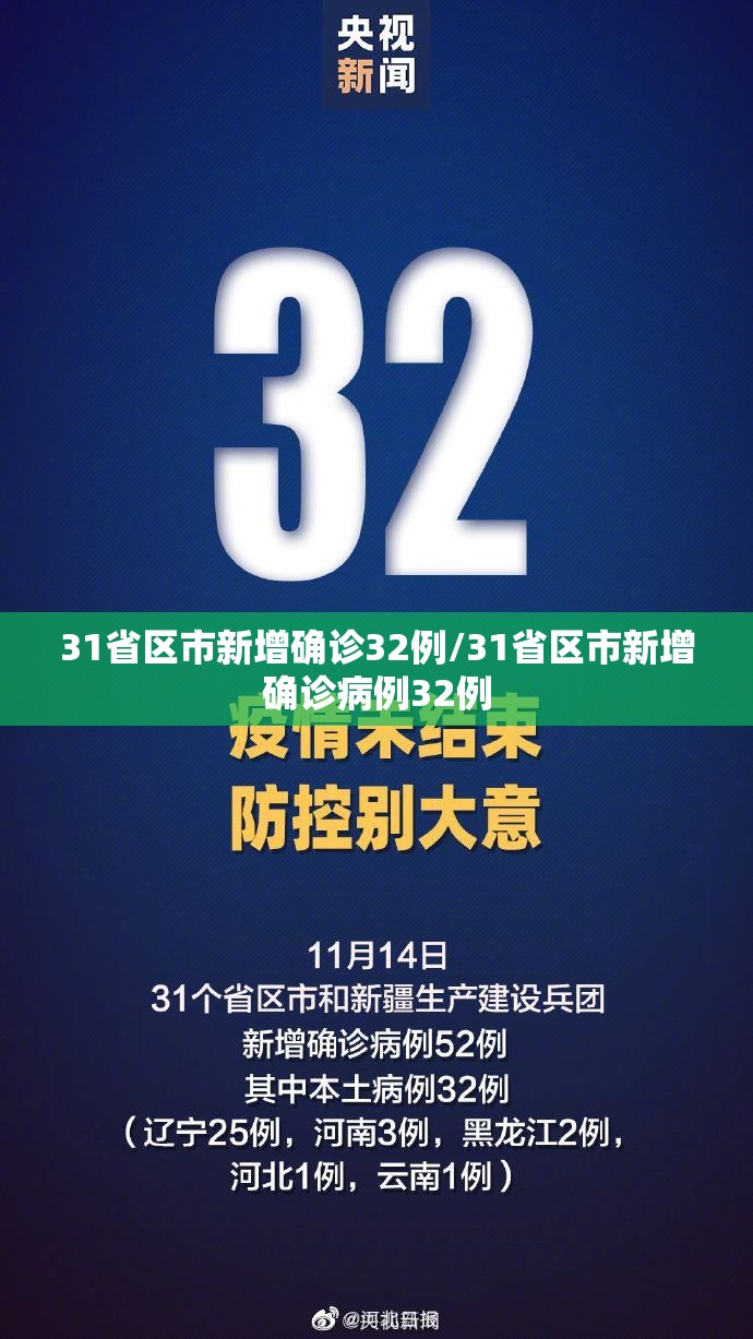 31省区市新增确诊32例/31省区市新增确诊病例32例