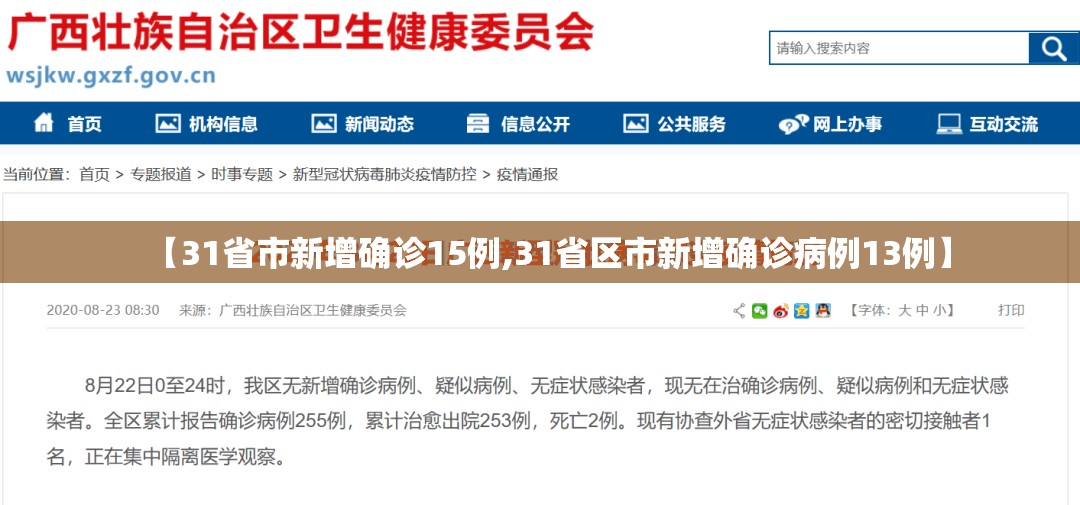 【31省市新增确诊15例,31省区市新增确诊病例13例】