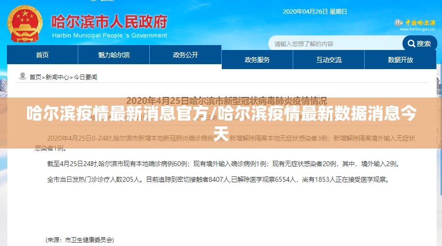 哈尔滨疫情最新消息官方/哈尔滨疫情最新数据消息今天