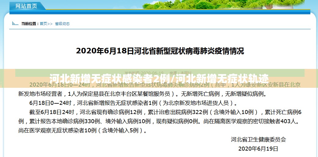 河北新增无症状感染者2例/河北新增无症状轨迹