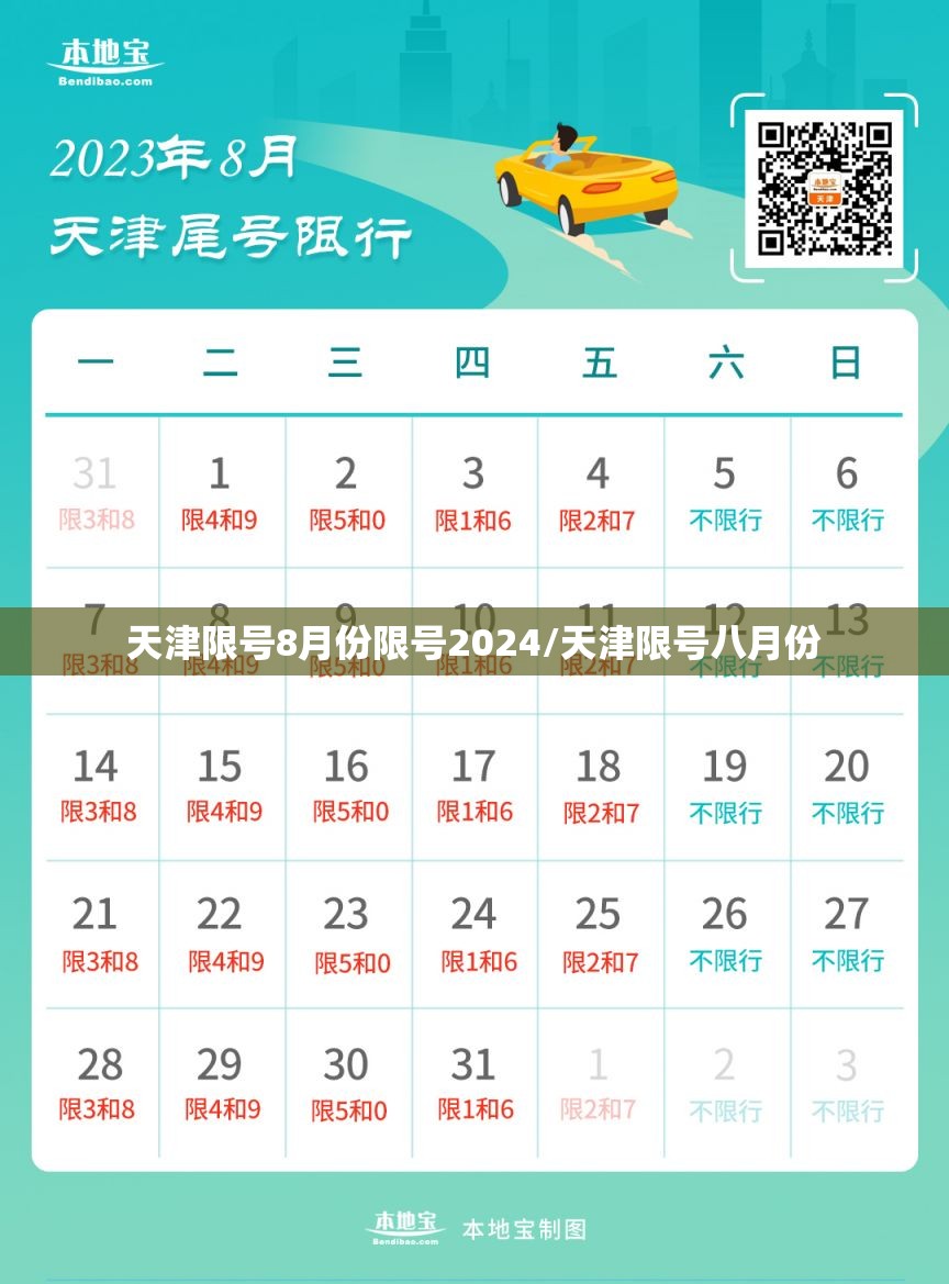 天津限号8月份限号2024/天津限号八月份