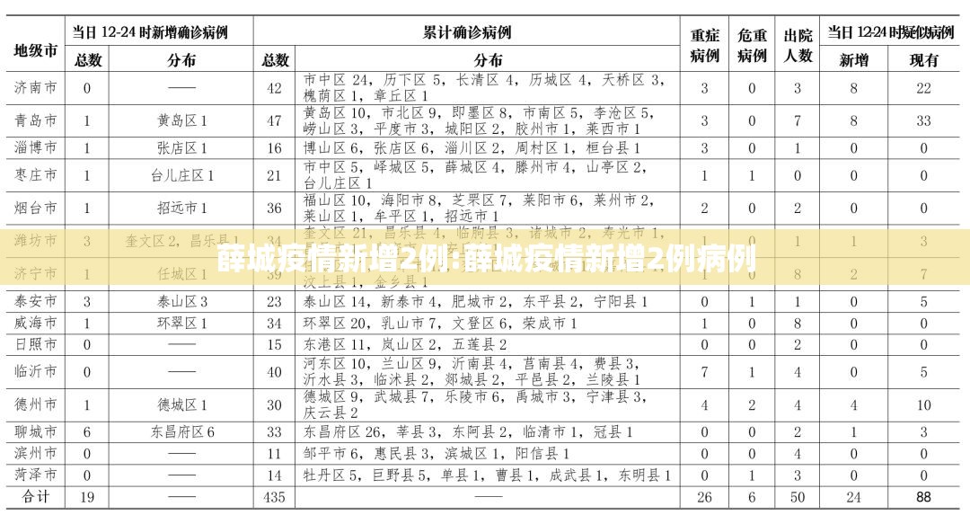 薛城疫情新增2例:薛城疫情新增2例病例