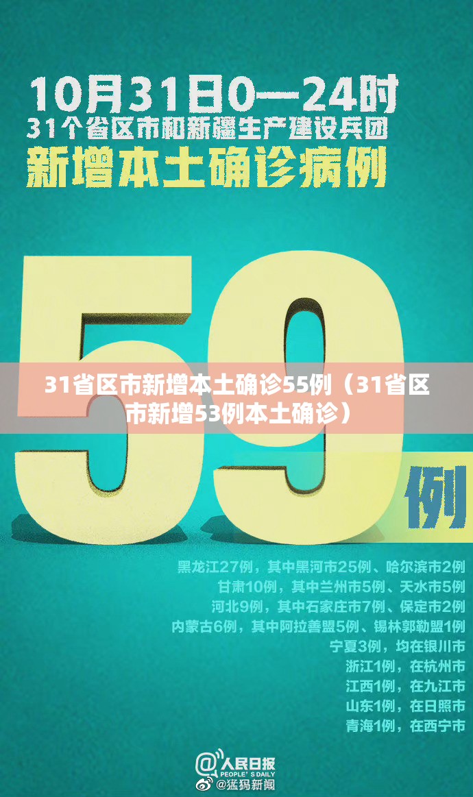 31省区市新增本土确诊55例（31省区市新增53例本土确诊）