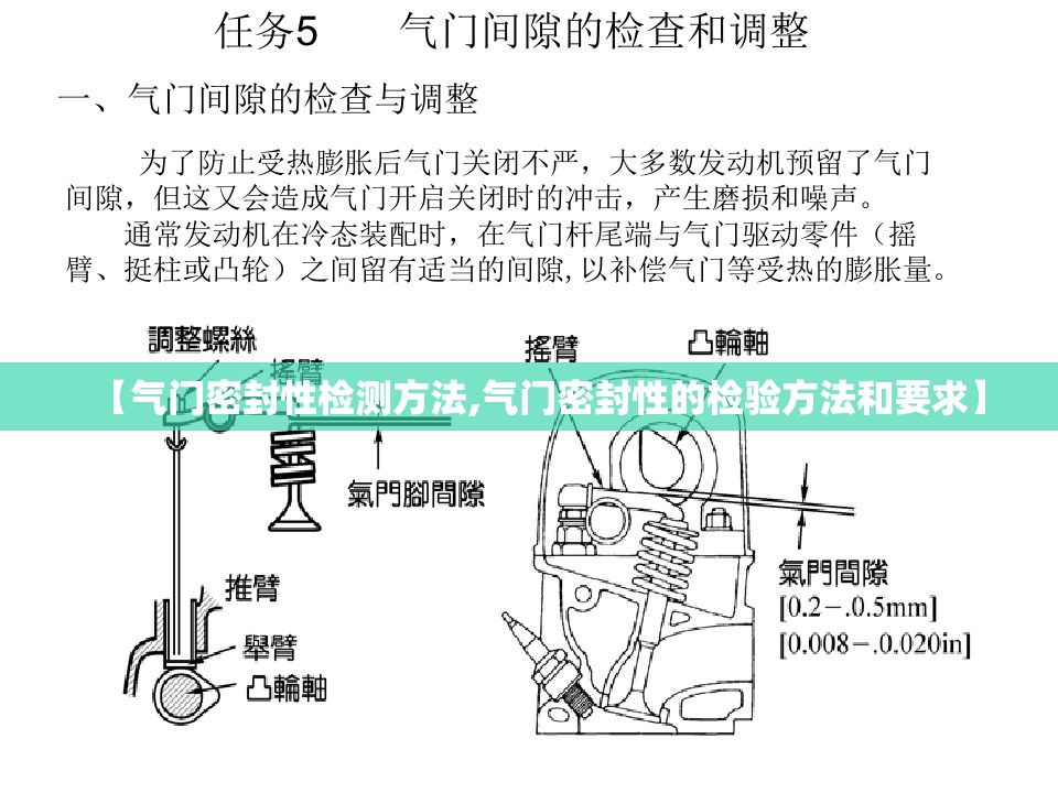 【气门密封性检测方法,气门密封性的检验方法和要求】