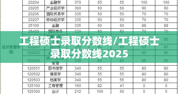 工程硕士录取分数线/工程硕士录取分数线2025