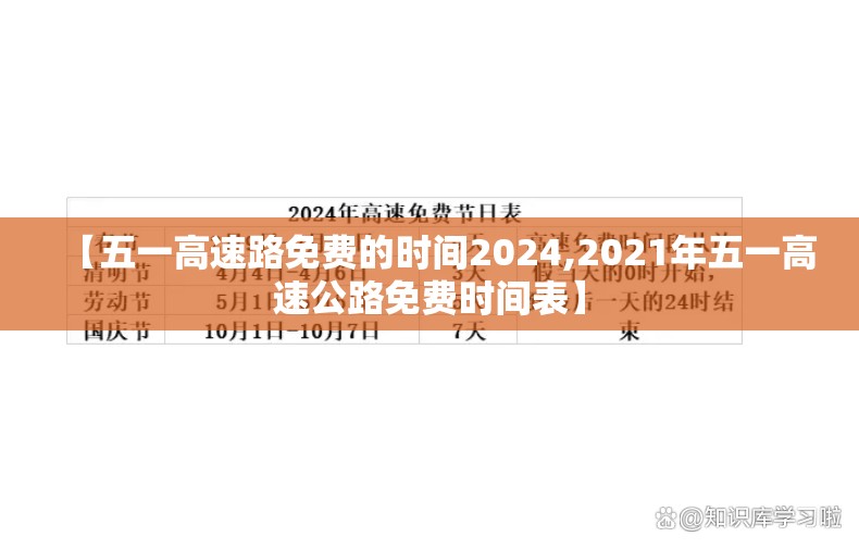 【五一高速路免费的时间2024,2021年五一高速公路免费时间表】