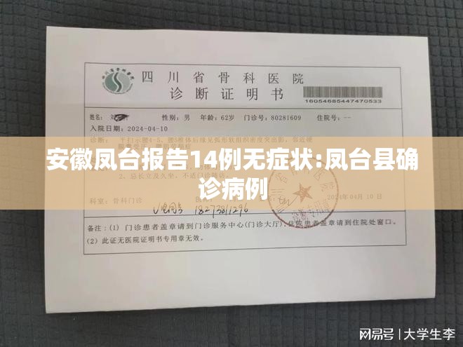 安徽凤台报告14例无症状:凤台县确诊病例