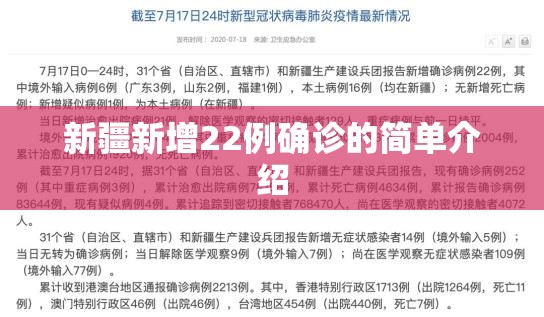 新疆新增22例确诊的简单介绍