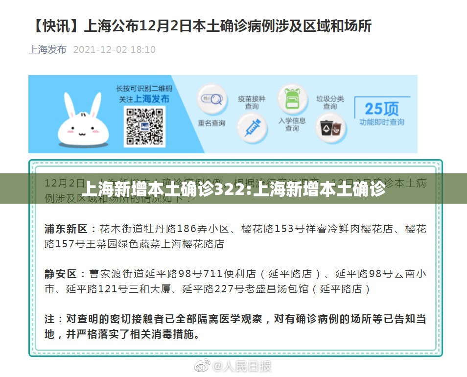 上海新增本土确诊322:上海新增本土确诊