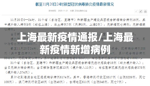 上海最新疫情通报/上海最新疫情新增病例