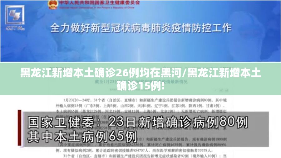 黑龙江新增本土确诊26例均在黑河/黑龙江新增本土确诊15例!