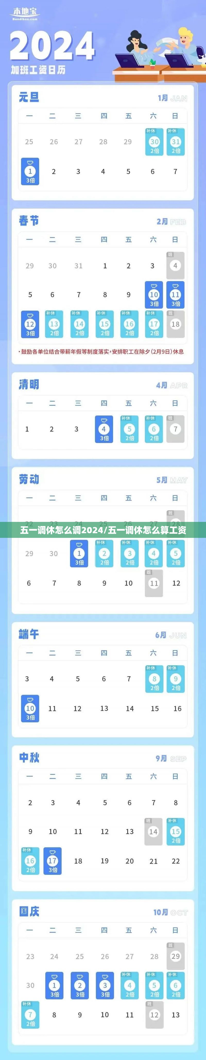 五一调休怎么调2024/五一调休怎么算工资