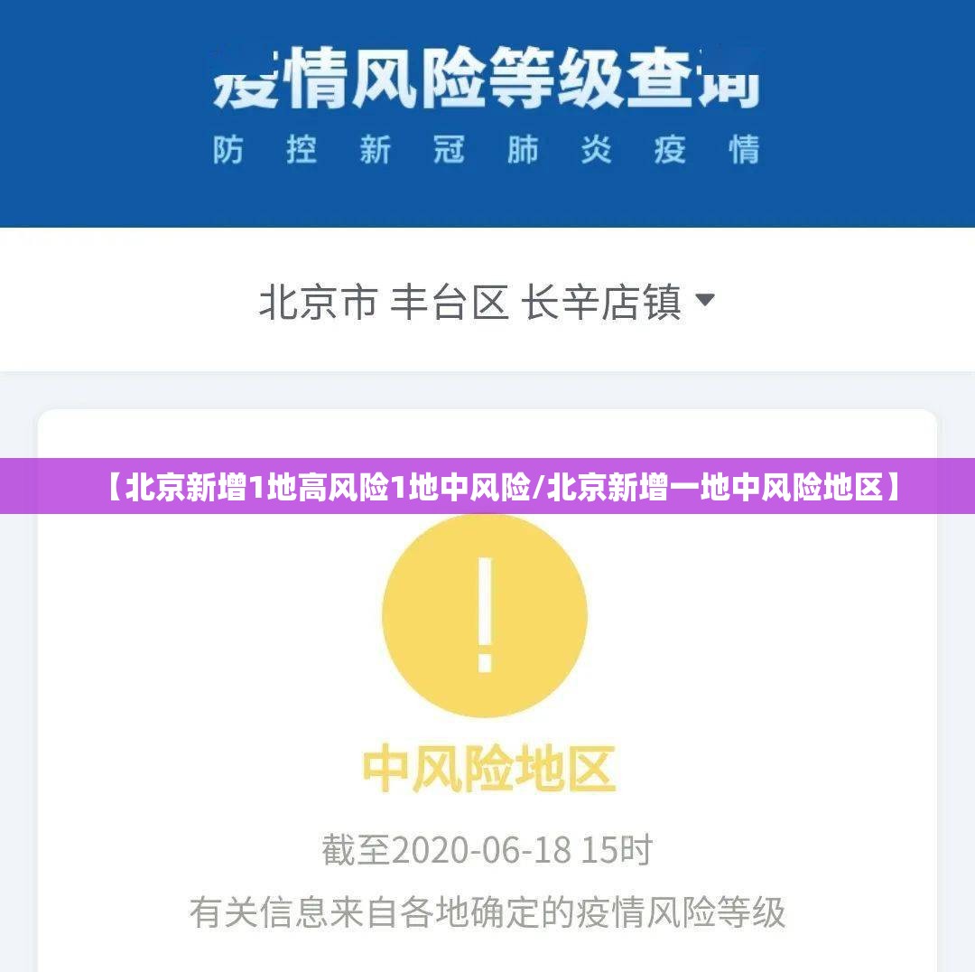 【北京新增1地高风险1地中风险/北京新增一地中风险地区】
