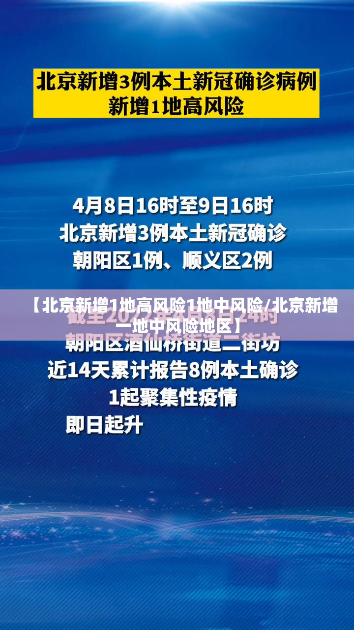 【北京新增1地高风险1地中风险/北京新增一地中风险地区】