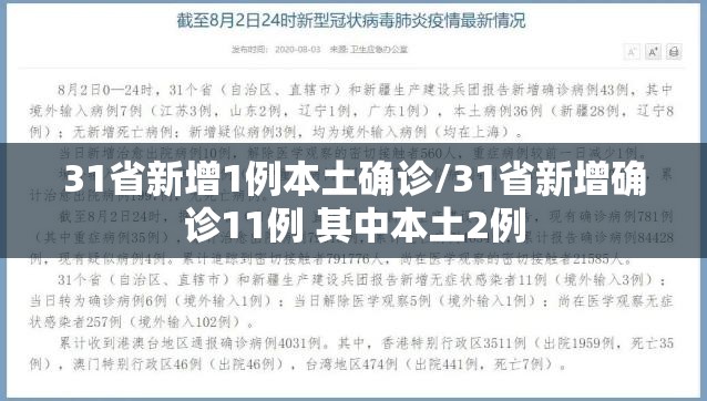 31省新增1例本土确诊/31省新增确诊11例 其中本土2例