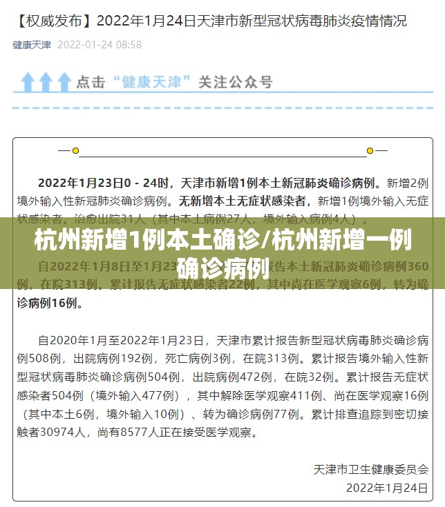 杭州新增1例本土确诊/杭州新增一例确诊病例