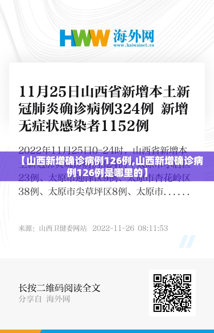 【山西新增确诊病例126例,山西新增确诊病例126例是哪里的】
