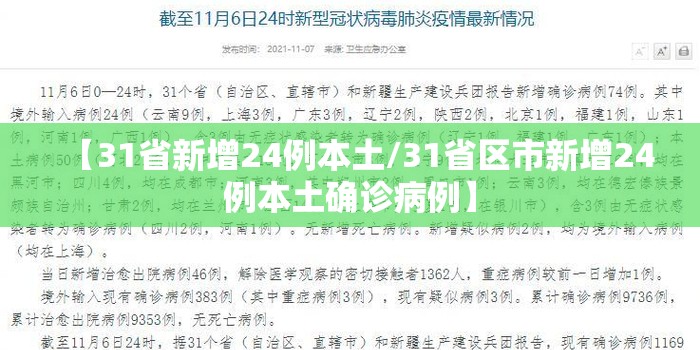 【31省新增24例本土/31省区市新增24例本土确诊病例】
