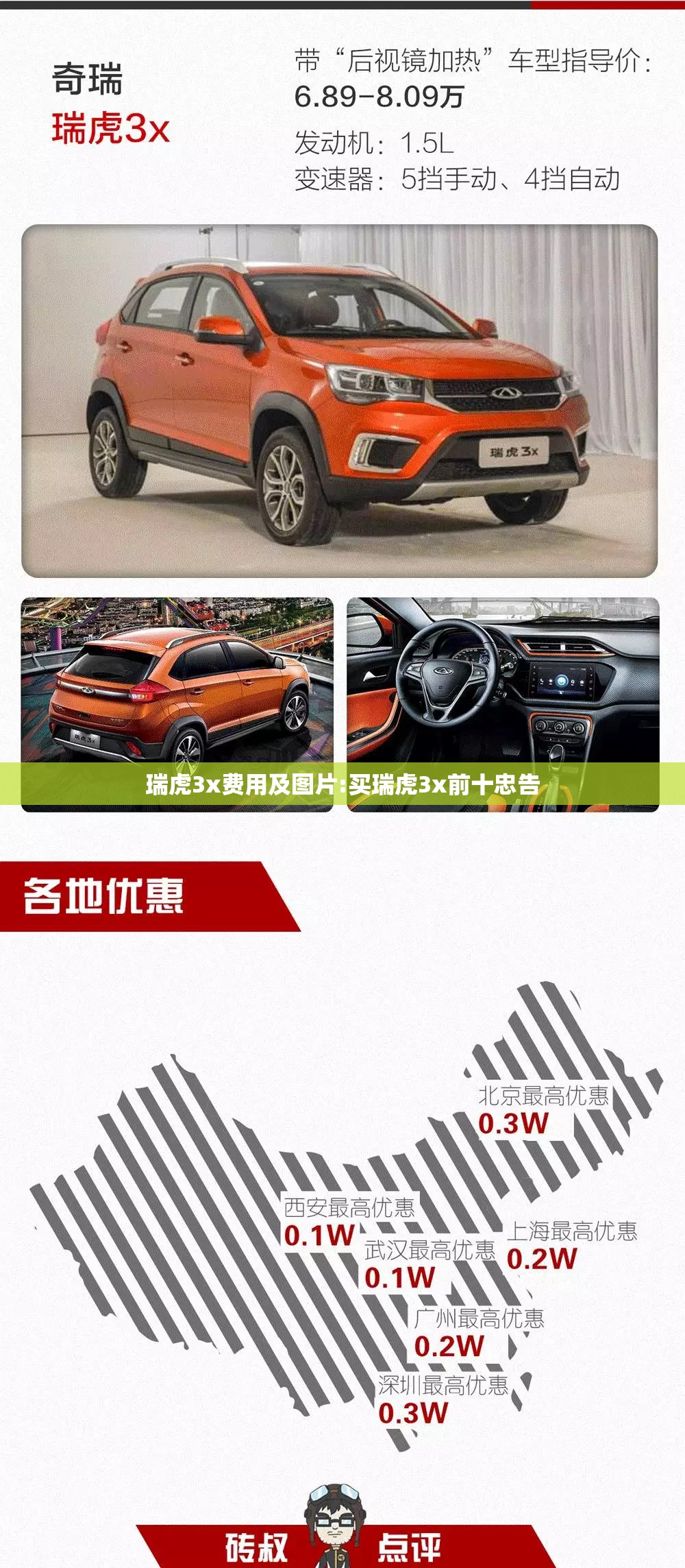 瑞虎3x费用及图片:买瑞虎3x前十忠告 瑞虎3x费用及图片:买瑞虎3x前十忠告