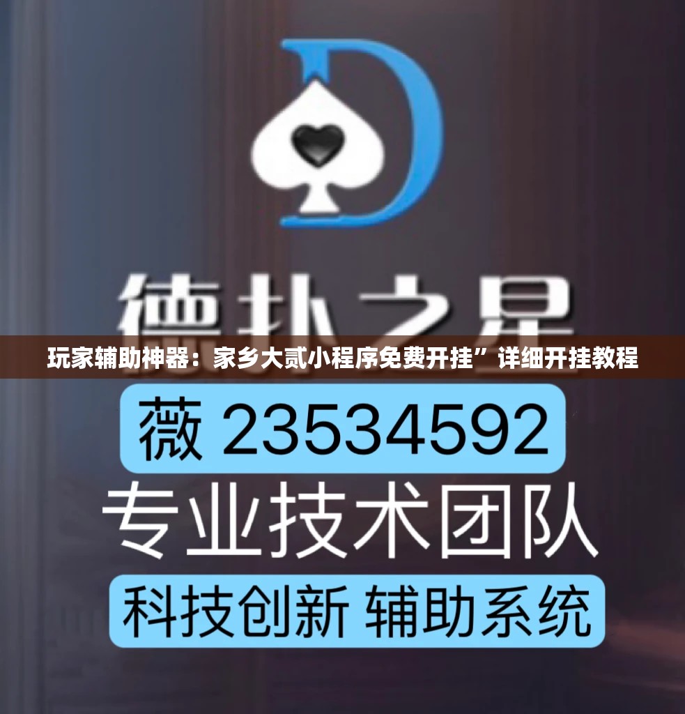 玩家辅助神器：家乡大贰小程序免费开挂”详细开挂教程