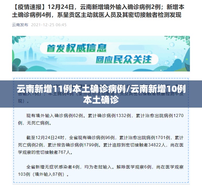 云南新增11例本土确诊病例/云南新增10例本土确诊