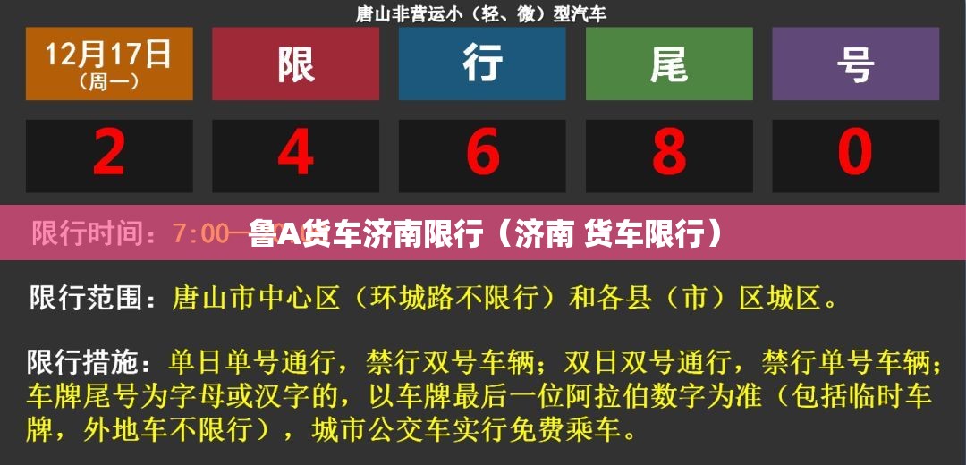 鲁A货车济南限行（济南 货车限行）