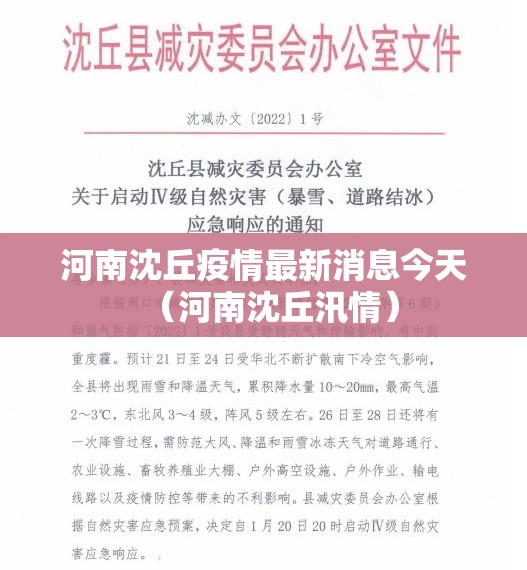 河南沈丘疫情最新消息今天（河南沈丘汛情）