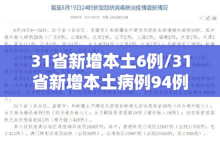 31省新增本土6例/31省新增本土病例94例