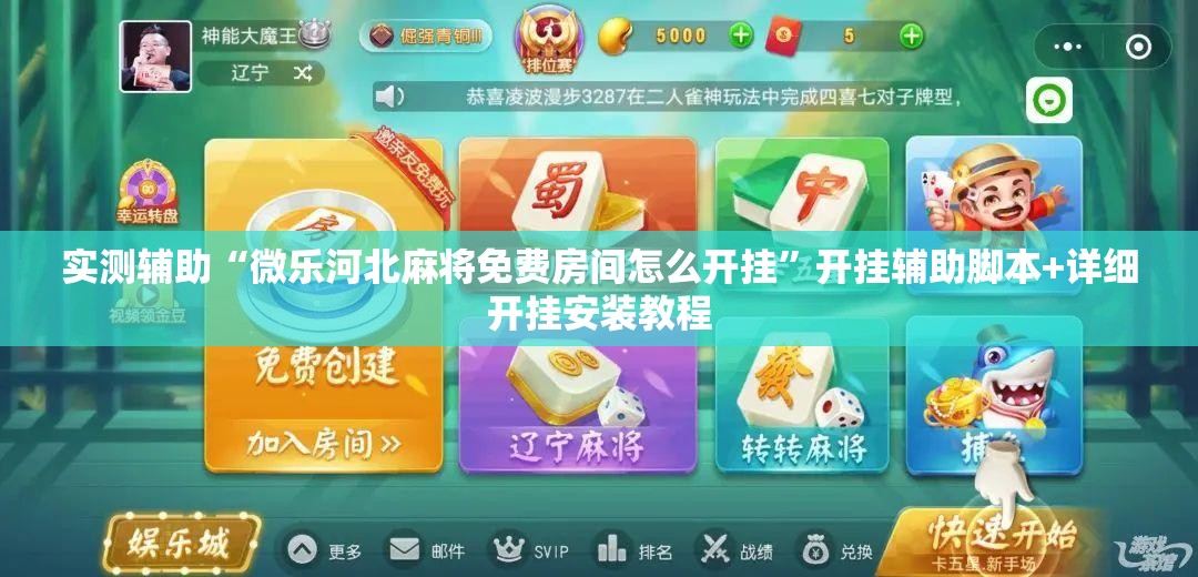 实测辅助“微乐河北麻将免费房间怎么开挂”开挂辅助脚本+详细开挂安装教程
