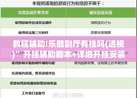教程辅助!乐酷副厅有挂吗(透视)”开挂辅助脚本+详细开挂安装教程