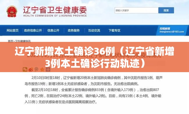 辽宁新增本土确诊36例(辽宁省新增3例本土确诊行动轨迹) 辽宁新增本土确诊36例(辽宁省新增3例本土确诊行动轨迹)