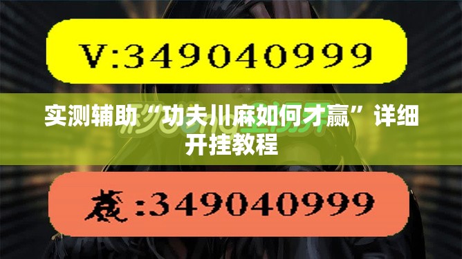 实测辅助“功夫川麻如何才赢”详细开挂教程